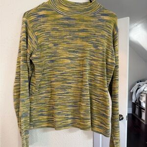 Liz Claiborne Multicolor Women's mock neck long sleeve vintage Top